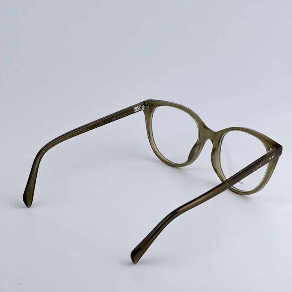 Celine CL50068I 093 CELINE THIN BRAND NEW Eyeglasses Transparent Khaki Women